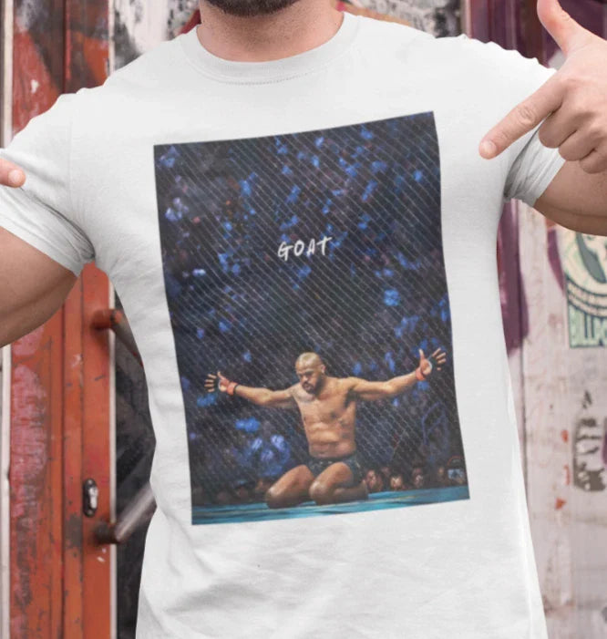 Jon Jones GOAT T-Shirt | UFC MMA Unisex T-shirt, Sweatshirt, Hoodie, Long Sleeve Tee - T-Shirt, Sweatshirt, Hoodie