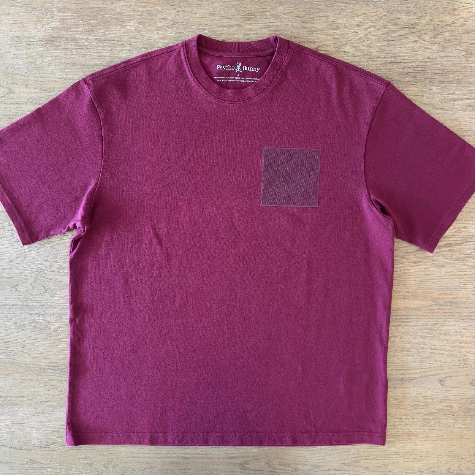 Psycho Bunny Burgundy Crewneck Short Sleeve T-shirt-100% Pima Cotton-Sz XXL*Read Unisex T-shirt, Sweatshirt, Hoodie, Long Sleeve Tee - T-Shirt, Sweatshirt, Hoodie