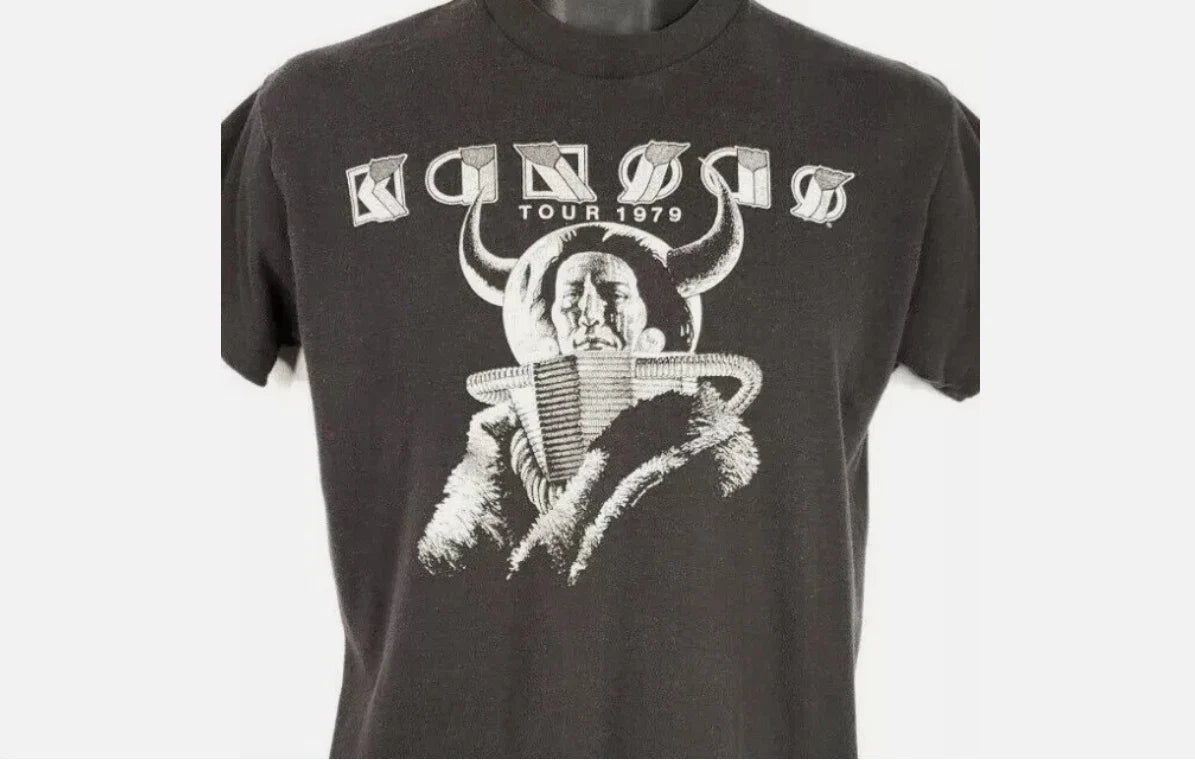 KANSAS BAND T Shirt Vintage 70s 1979 Monolith Tour Native American Unisex T-shirt, Sweatshirt, Hoodie, Long Sleeve Tee - T-Shirt, Sweatshirt, Hoodie