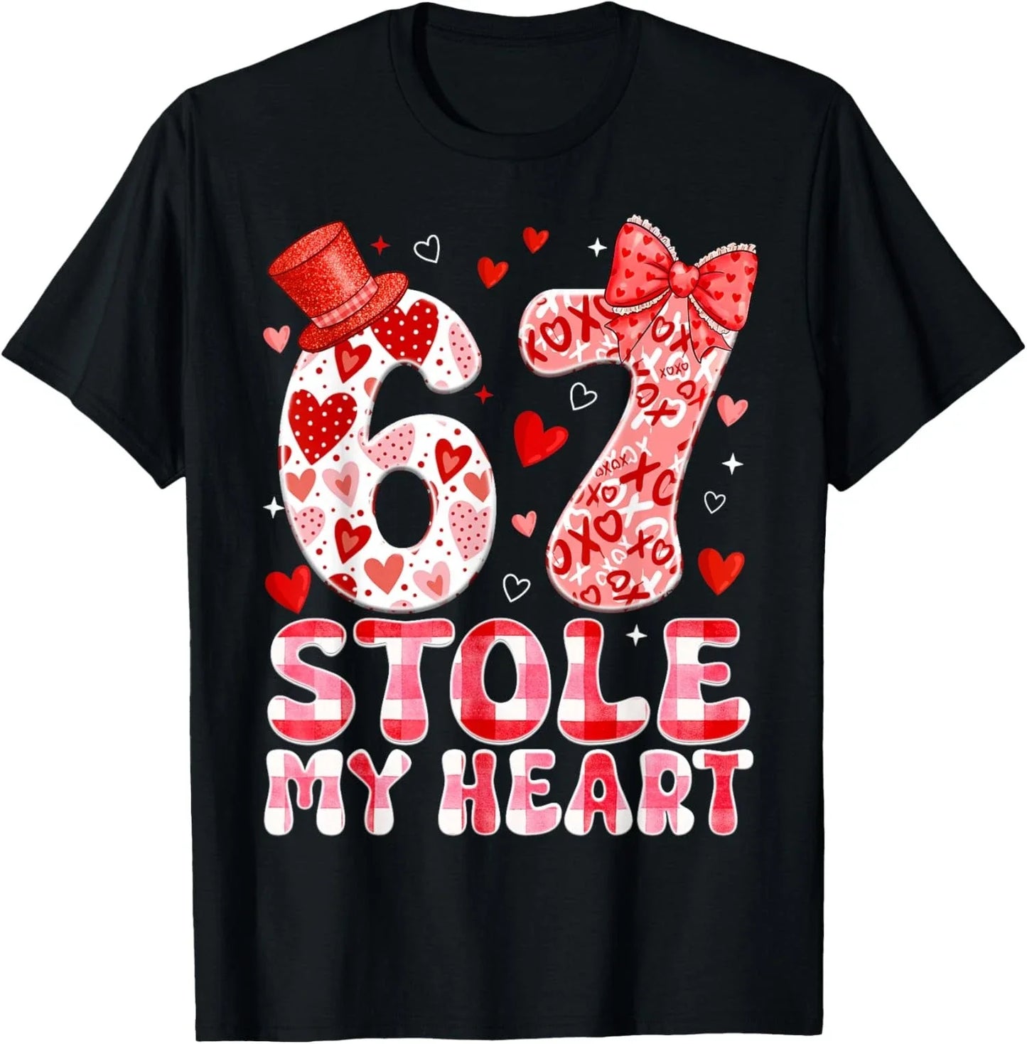 67 Valentines Stole My Heart - Six Seven Meme Graphic Unisex T-Shirt Unisex T-shirt, Sweatshirt, Hoodie, Long Sleeve Tee - T-Shirt, Sweatshirt, Hoodie