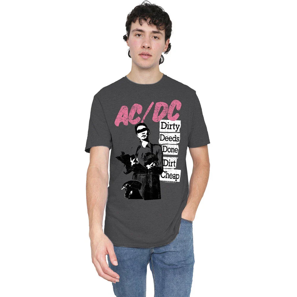 AC/DC Dirty Deeds T-Shirt S-2XL-Charcoal Unisex T-shirt, Sweatshirt, Hoodie, Long Sleeve Tee - T-Shirt, Sweatshirt, Hoodie