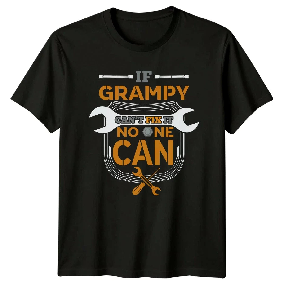 If Grampy Cant Fix It Mens T-Shirt Grandpa Mechanic DIY Fathers Day Unisex T-shirt, Sweatshirt, Hoodie, Long Sleeve Tee - T-Shirt, Sweatshirt, Hoodie