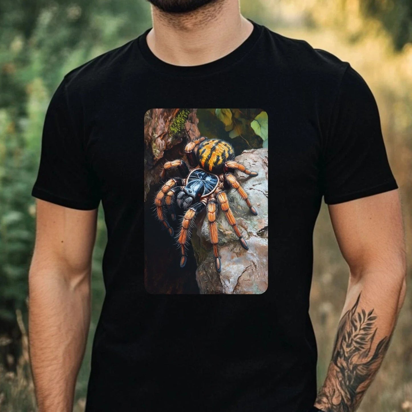 Mens Tarantula Painting Portrait Motif Cotton T-Shirt Size XS to 5XL Unisex T-shirt, Sweatshirt, Hoodie, Long Sleeve Tee - T-Shirt, Sweatshirt, Hoodie