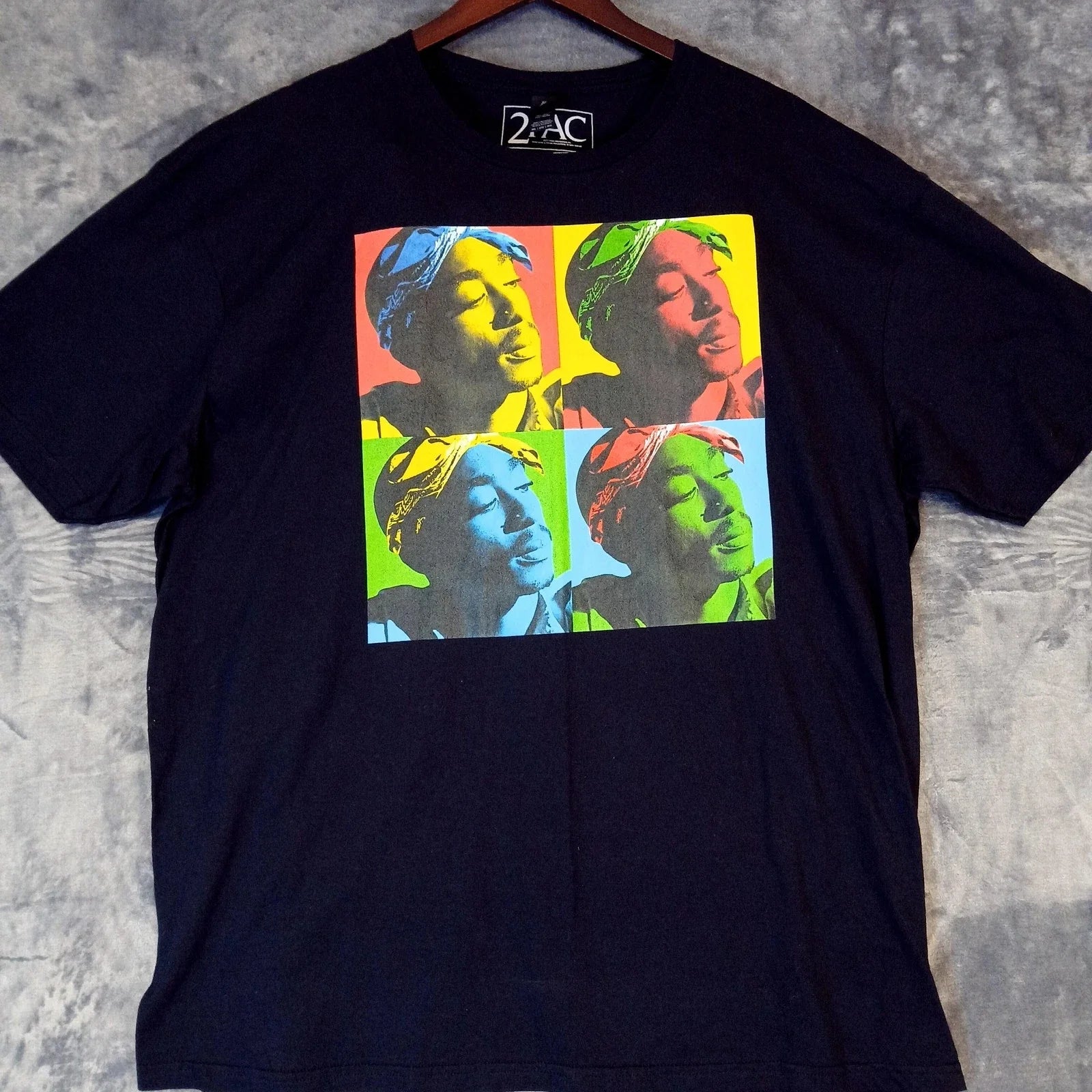 2PAC Shirt Mens 2XL Black Pop Art Quad Portrait Graphic Rap Hip Hop 2017 Tee Unisex T-shirt, Sweatshirt, Hoodie, Long Sleeve Tee - T-Shirt, Sweatshirt, Hoodie