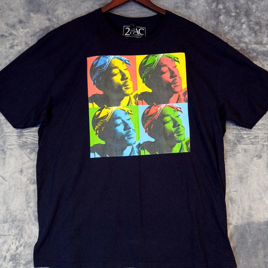 2PAC Shirt Mens 2XL Black Pop Art Quad Portrait Graphic Rap Hip Hop 2017 Tee Unisex T-shirt, Sweatshirt, Hoodie, Long Sleeve Tee - T-Shirt, Sweatshirt, Hoodie