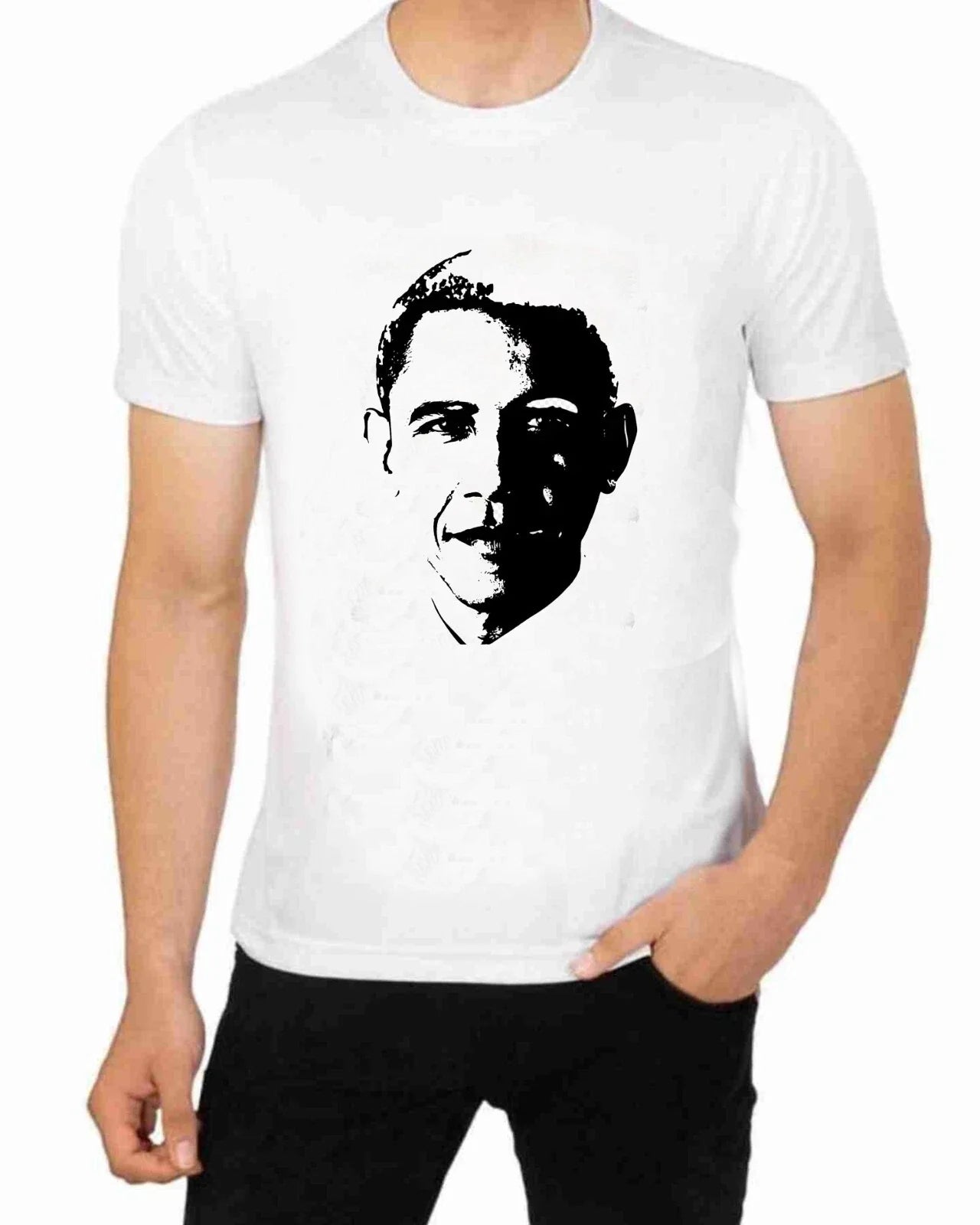 Barack Obama Face Art  T shirt Unisex T-shirt, Sweatshirt, Hoodie, Long Sleeve Tee - T-Shirt, Sweatshirt, Hoodie