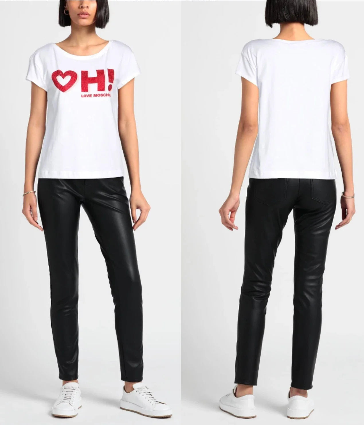 Moschino Love Blouse Heart OH! Boxy Fit Rhinestones Rhinestones Shirt Tee New L Unisex T-shirt, Sweatshirt, Hoodie, Long Sleeve Tee - T-Shirt, Sweatshirt, Hoodie