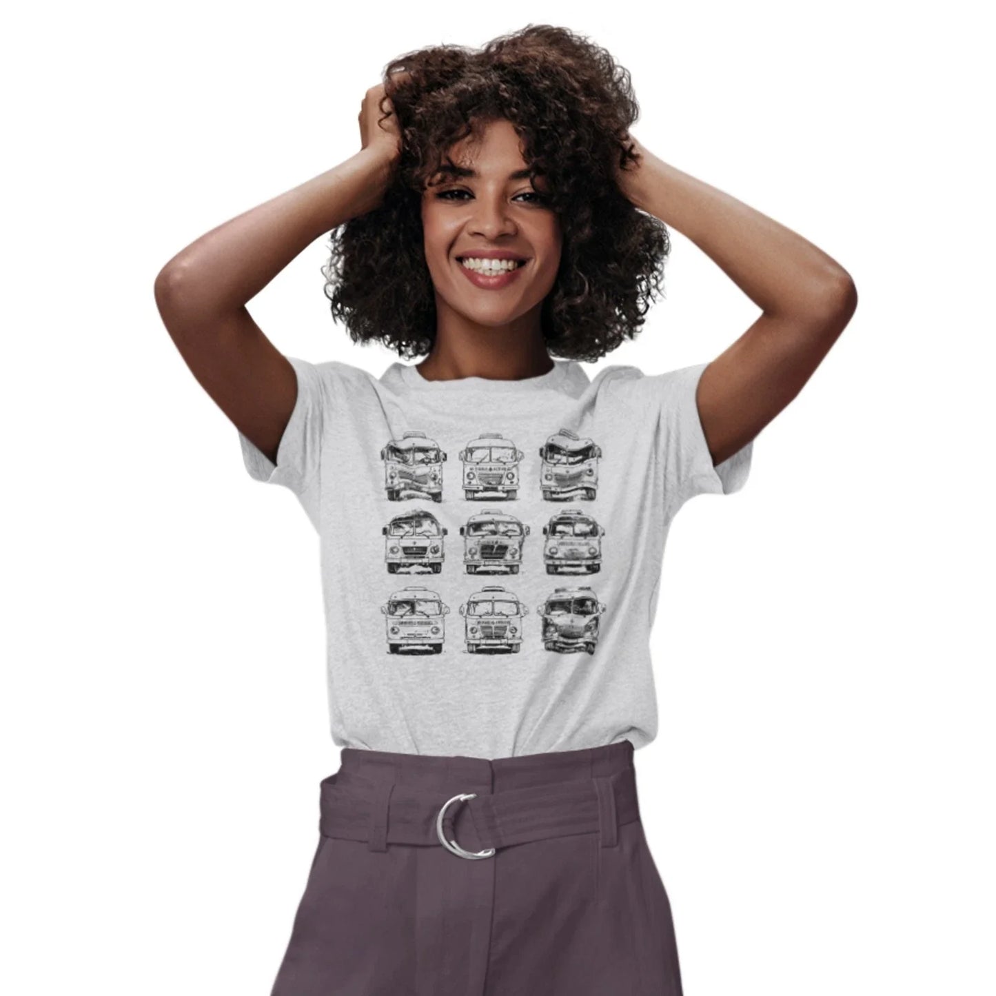 Campervans Pop Art Style Hand Printed T-Shirt Nine Vans Unisex T-shirt, Sweatshirt, Hoodie, Long Sleeve Tee - T-Shirt, Sweatshirt, Hoodie