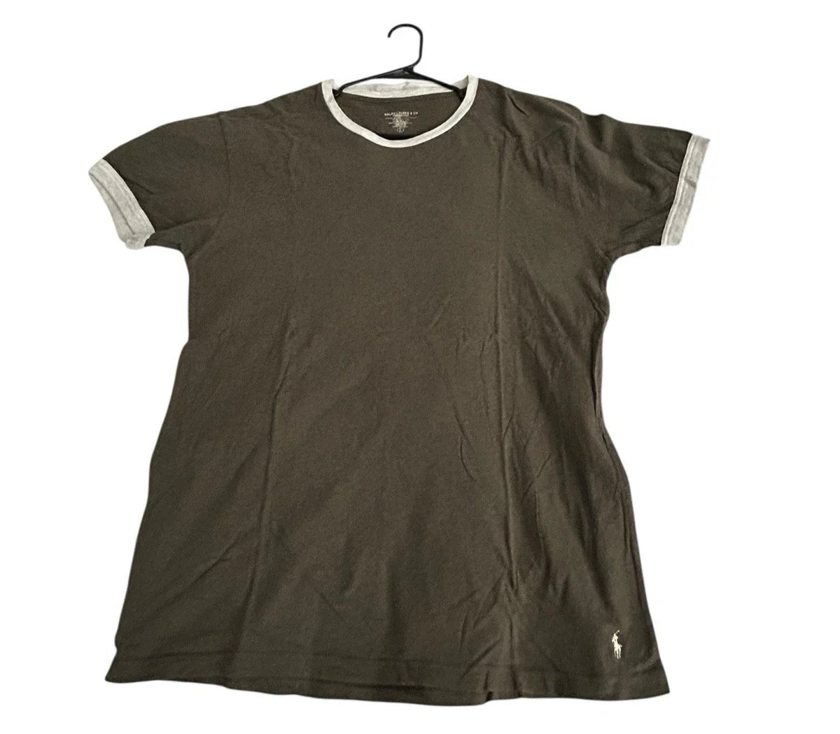 Vintage Y2K Ralph Lauren & Co. UNDERWEAR TEE Ringer T-Shirt OLIVE GREEN WHT PONY Unisex T-shirt, Sweatshirt, Hoodie, Long Sleeve Tee - T-Shirt, Sweatshirt, Hoodie