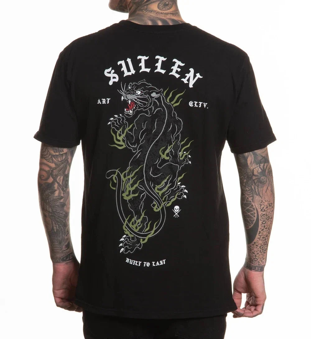 Sullen Art Collective True Artist Pin Up Tattoo Men's Premium Tee CRAWLN PANTHER Unisex T-shirt, Sweatshirt, Hoodie, Long Sleeve Tee - T-Shirt, Sweatshirt, Hoodie