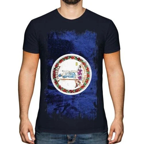 VIRGINIA STATE GRUNGE FLAG MENS T-SHIRT TEE TOP VIRGINIAN SHIRT JERSEY GIFT Unisex T-shirt, Sweatshirt, Hoodie, Long Sleeve Tee - T-Shirt, Sweatshirt, Hoodie