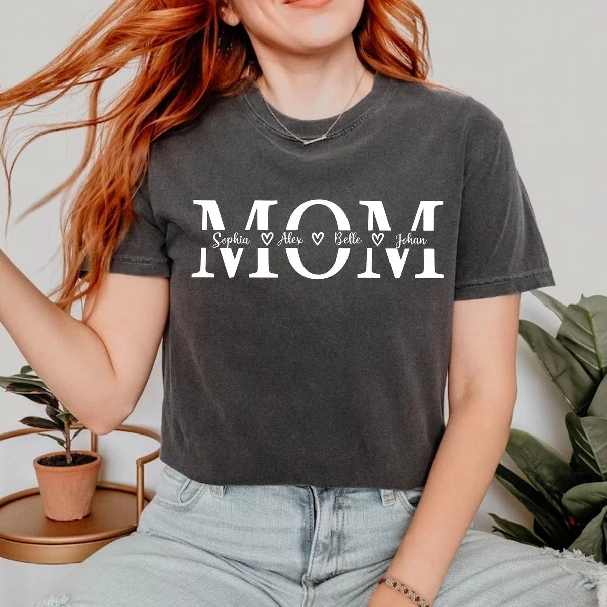 Personalized Custom Mama Shirt Mothers Day Custom Name Tee Gift For Her Unisex T-shirt, Sweatshirt, Hoodie, Long Sleeve Tee - T-Shirt, Sweatshirt, Hoodie