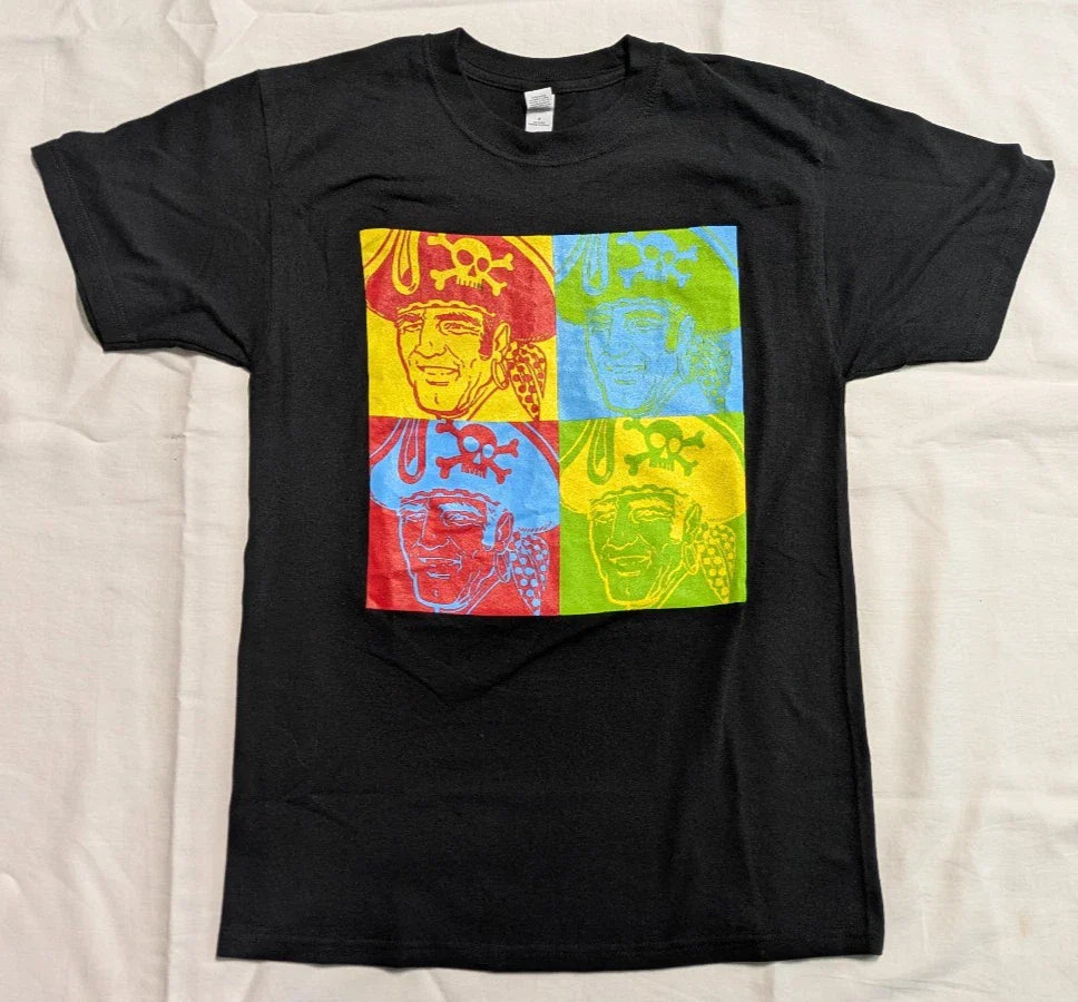 Pittsburgh Pirates Pop Art Black T Shirt Men Size Small M&O Knits Unisex T-shirt, Sweatshirt, Hoodie, Long Sleeve Tee - T-Shirt, Sweatshirt, Hoodie