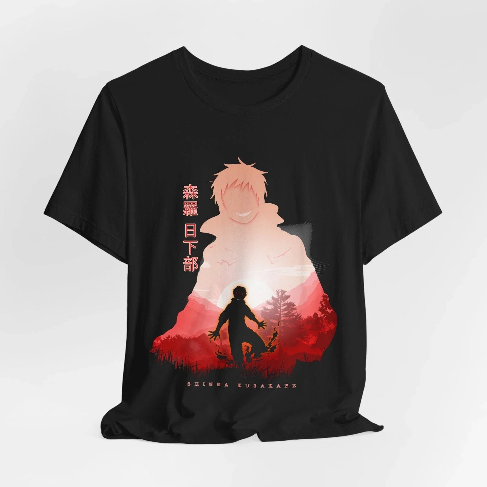 Shinra Kusakabe Tee, Anime Fire Force Shirt, Japanese Manga Graphic Top, Unisex Unisex T-shirt, Sweatshirt, Hoodie, Long Sleeve Tee - T-Shirt, Sweatshirt, Hoodie