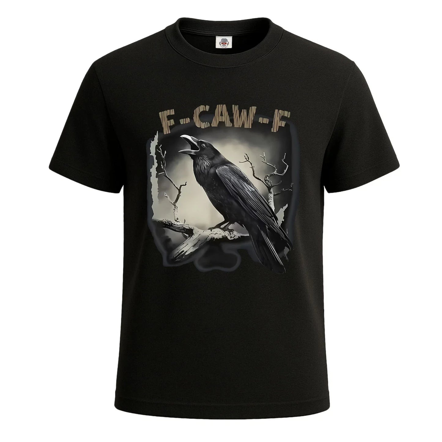 Black Crow F-Caw-F Black Bird Scary Crow Mens TShirt Gift Party Novelty Tee Top Unisex T-shirt, Sweatshirt, Hoodie, Long Sleeve Tee - T-Shirt, Sweatshirt, Hoodie