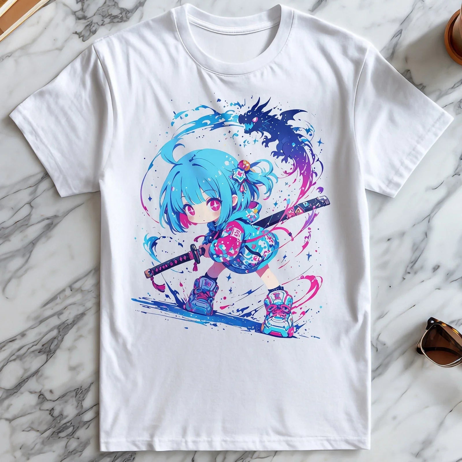 Chibi Girl Cute Kawaii 002 Anime/Manga  Adult / Childrens t shirts/t-shir cotton Unisex T-shirt, Sweatshirt, Hoodie, Long Sleeve Tee - T-Shirt, Sweatshirt, Hoodie