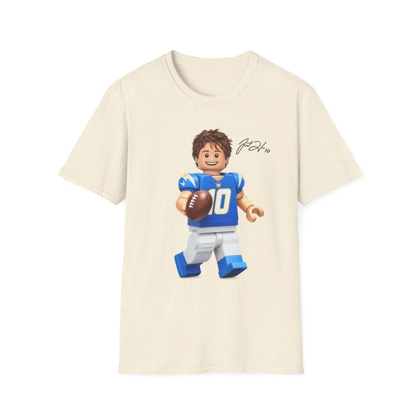 Justin Herbert Signature Los Angeles Chargers Lego Figure T-Shirt Unisex Unisex T-shirt, Sweatshirt, Hoodie, Long Sleeve Tee - T-Shirt, Sweatshirt, Hoodie