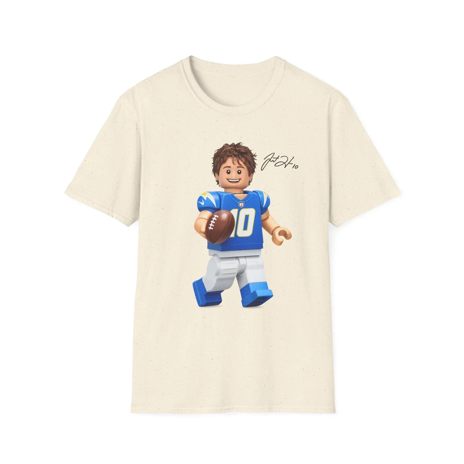 Justin Herbert Signature Los Angeles Chargers Lego Figure T-Shirt Unisex Unisex T-shirt, Sweatshirt, Hoodie, Long Sleeve Tee - T-Shirt, Sweatshirt, Hoodie