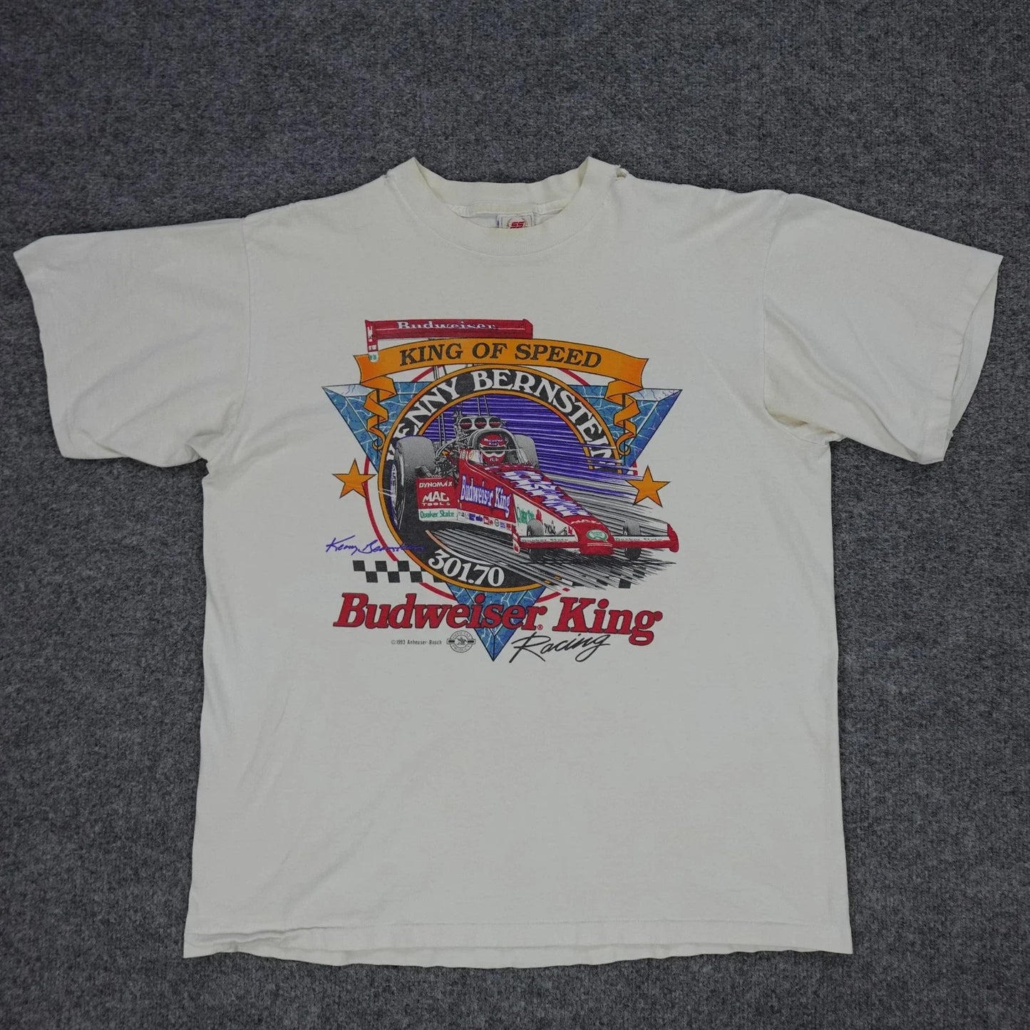 Vintage Sport Service Shirt Mens XL White Budweiser King Racing Tee 1993 USA Unisex T-shirt, Sweatshirt, Hoodie, Long Sleeve Tee - T-Shirt, Sweatshirt, Hoodie
