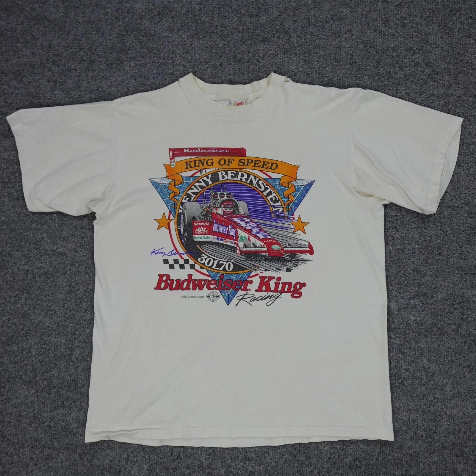Vintage Sport Service Shirt Mens XL White Budweiser King Racing Tee 1993 USA Unisex T-shirt, Sweatshirt, Hoodie, Long Sleeve Tee - T-Shirt, Sweatshirt, Hoodie
