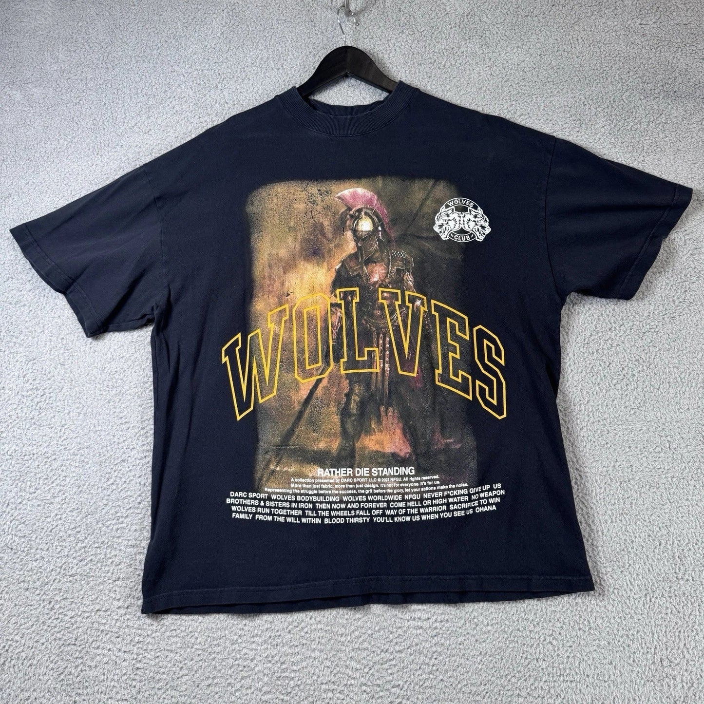 Darc Sport Wolves Club Shirt XL Rather Die Standing Premium Vintage 407/1000 Unisex T-shirt, Sweatshirt, Hoodie, Long Sleeve Tee - T-Shirt, Sweatshirt, Hoodie