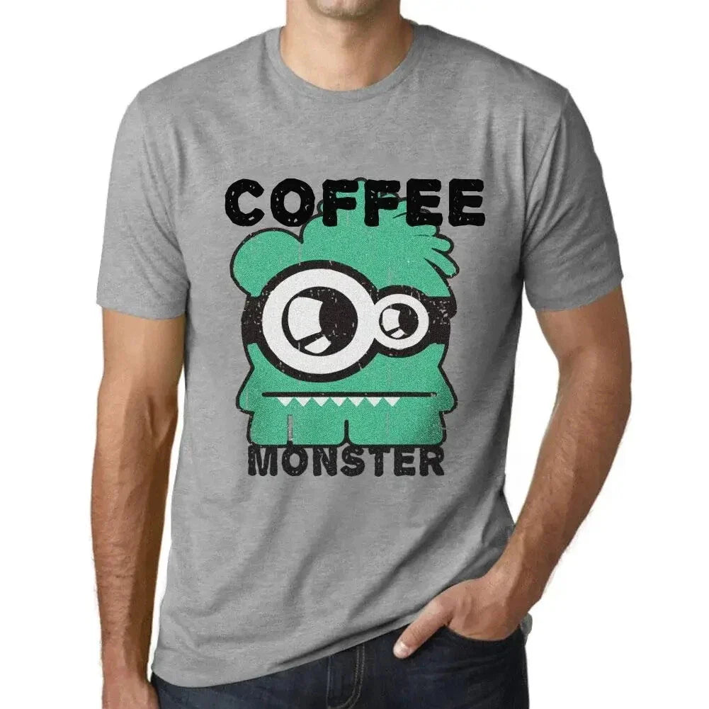 Men's Graphic T-Shirt Coffee Monster Eco-Friendly Limited Edition Short Sleeve Unisex T-shirt, Sweatshirt, Hoodie, Long Sleeve Tee - T-Shirt, Sweatshirt, Hoodie