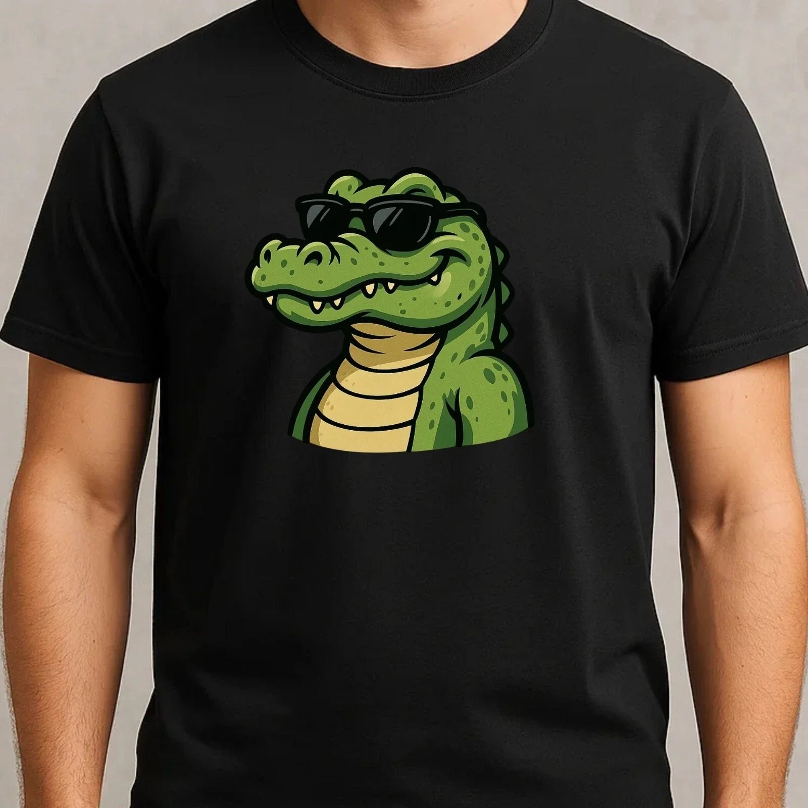 Mens Crocodile Sunglasses Print Cotton T-Shirt Size XS to 5XL Unisex T-shirt, Sweatshirt, Hoodie, Long Sleeve Tee - T-Shirt, Sweatshirt, Hoodie