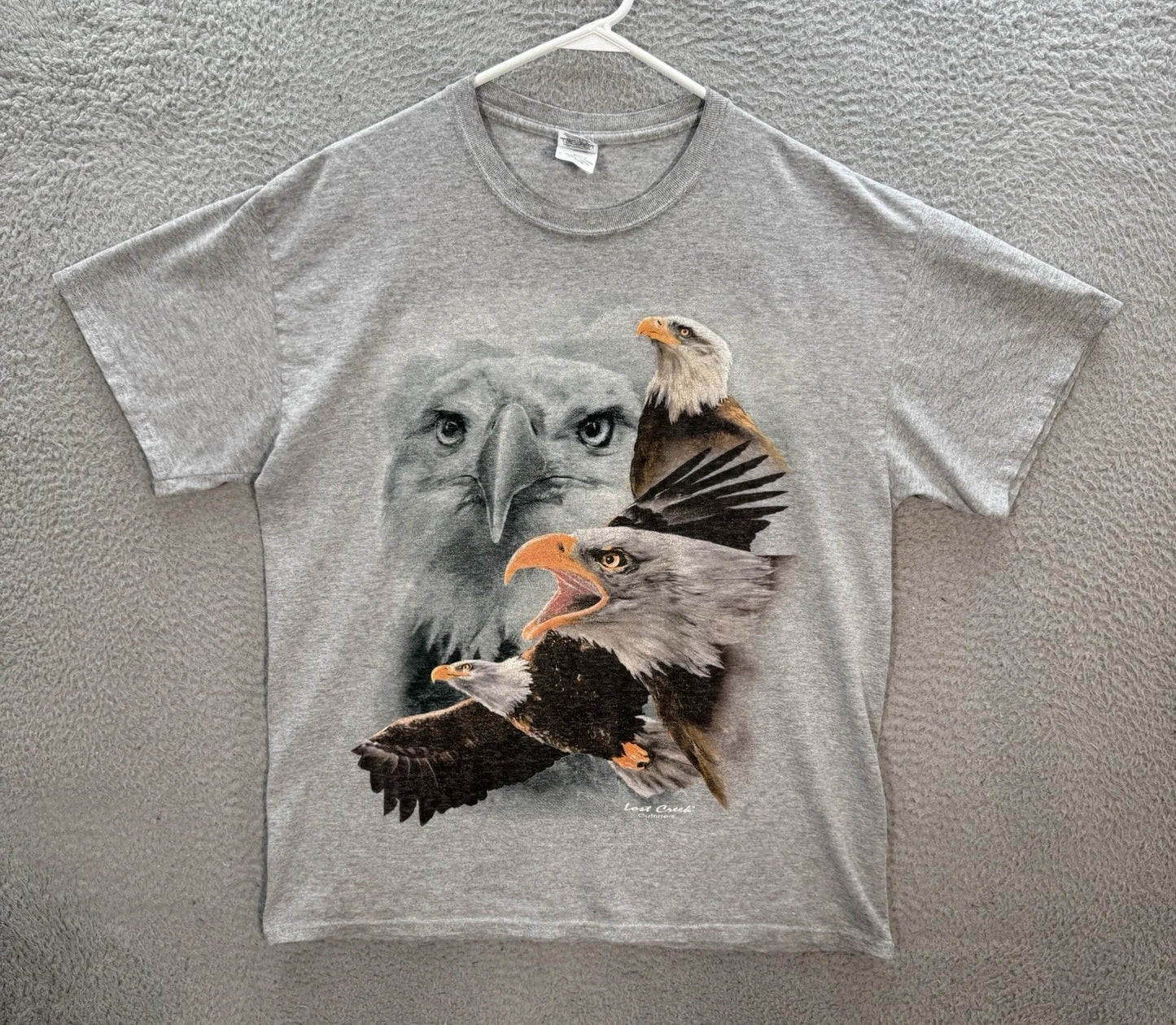 Vintage Gildan Shirt Adult Large Gray Eagle Nature Biker Grunge Skater 90s Y2K Unisex T-shirt, Sweatshirt, Hoodie, Long Sleeve Tee - T-Shirt, Sweatshirt, Hoodie