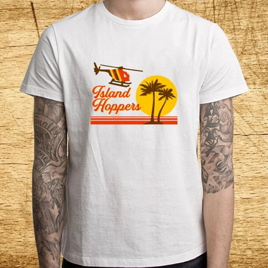 Island Hoppers Magnum PI Men's White Size S-5XL Unisex T-shirt, Sweatshirt, Hoodie, Long Sleeve Tee - T-Shirt, Sweatshirt, Hoodie