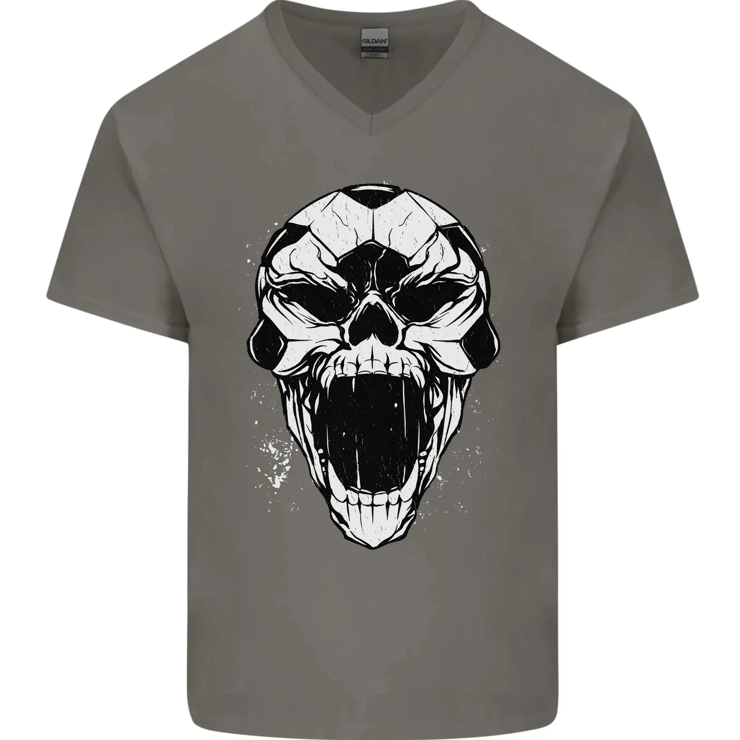 A Football Skull Soccer Footy Mens V-Neck Cotton T-Shirt Unisex T-shirt, Sweatshirt, Hoodie, Long Sleeve Tee - T-Shirt, Sweatshirt, Hoodie