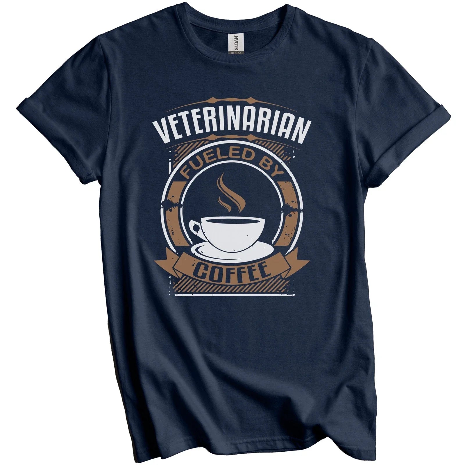 Veterinarian Fueled By Coffee Funny Graphic T-Shirt Unisex T-shirt, Sweatshirt, Hoodie, Long Sleeve Tee - T-Shirt, Sweatshirt, Hoodie