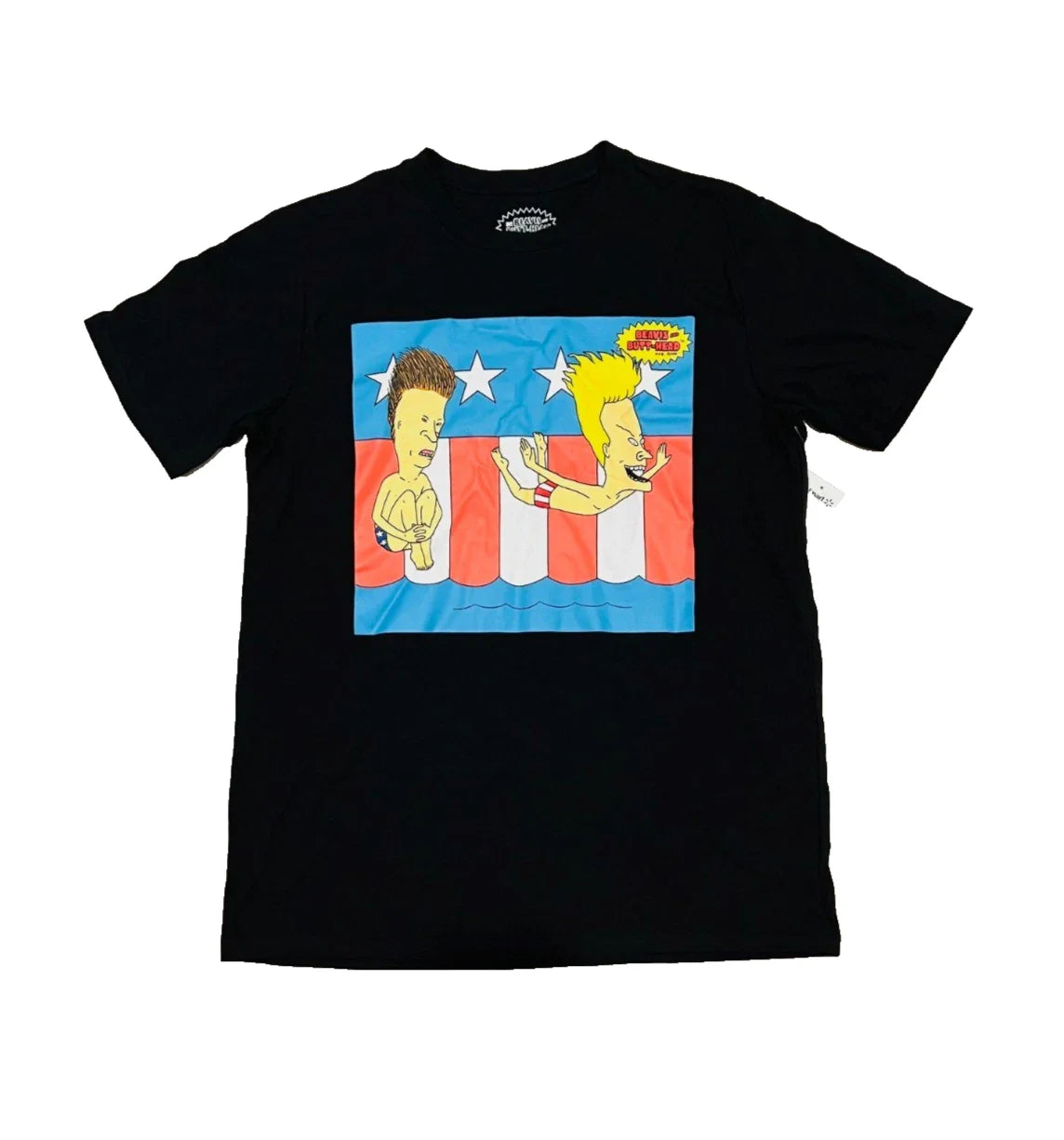 NEW Men's BEAVIS & BUTTHEAD Merica Patriotic Short Sleeve T-Shirt Size 2XL 50/52 Unisex T-shirt, Sweatshirt, Hoodie, Long Sleeve Tee - T-Shirt, Sweatshirt, Hoodie