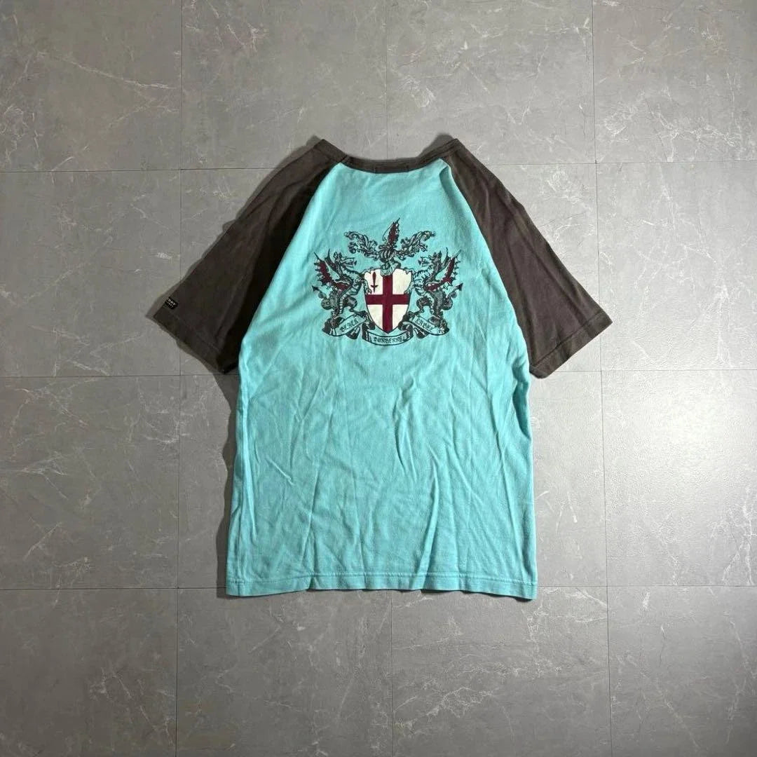 Burberry Black Label Raglan Short Sleeve T-Shirt Y2K Archive M Japan Unisex T-shirt, Sweatshirt, Hoodie, Long Sleeve Tee - T-Shirt, Sweatshirt, Hoodie