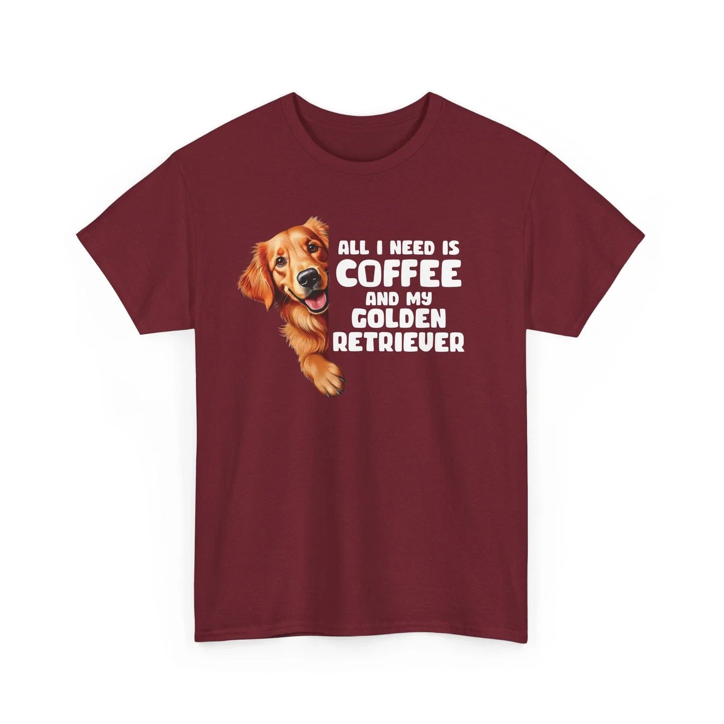 Golden Retriever and Coffee, Golden Retriever Dog Tee,  Dog Lovers T-shirt Gift Unisex T-shirt, Sweatshirt, Hoodie, Long Sleeve Tee - T-Shirt, Sweatshirt, Hoodie