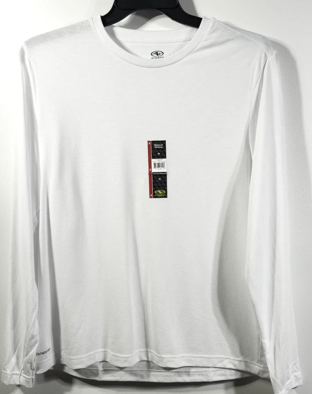 Men's T-Shirt Size Medium White Long Sleeve Athletic Works Moisture Wicking Unisex T-shirt, Sweatshirt, Hoodie, Long Sleeve Tee - T-Shirt, Sweatshirt, Hoodie