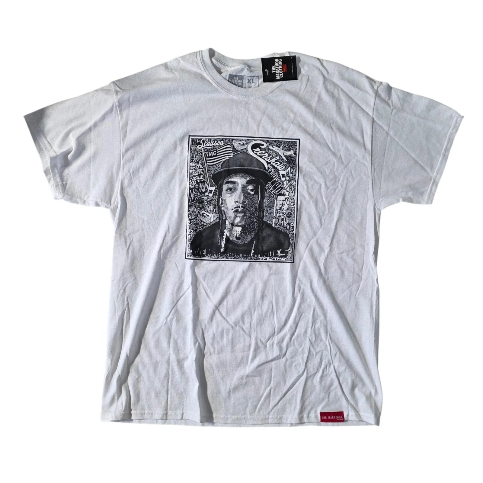 The Marathon Clothing Nipsey Hussle Crenshaw White T-Shirt Men's XL NWT Unisex T-shirt, Sweatshirt, Hoodie, Long Sleeve Tee - T-Shirt, Sweatshirt, Hoodie