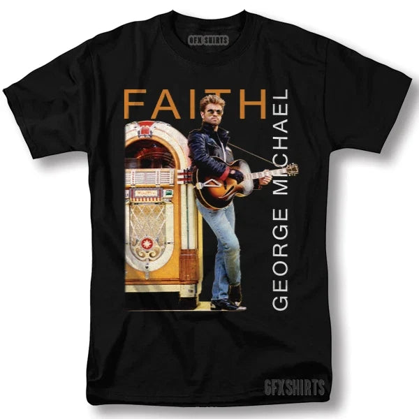 George Michael Shirt Rock Concert Promo Tour Vintage Graphic Design T-Shirt Unisex T-shirt, Sweatshirt, Hoodie, Long Sleeve Tee - T-Shirt, Sweatshirt, Hoodie
