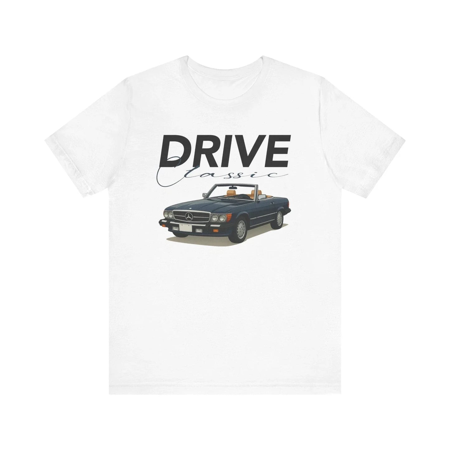 Mercedes 560 SL Cool Drive Vintage Car Tee, Casual Graphic T-Shirt-Men's Unisex T-shirt, Sweatshirt, Hoodie, Long Sleeve Tee - T-Shirt, Sweatshirt, Hoodie