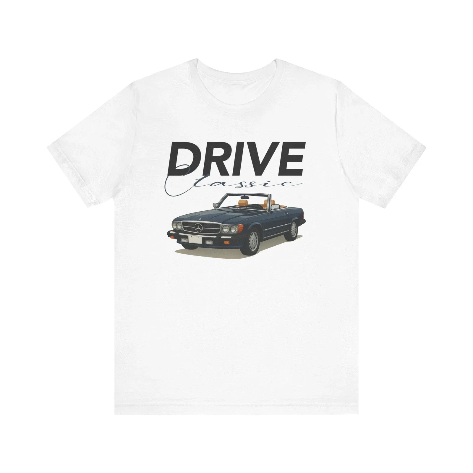 Mercedes 560 SL Cool Drive Vintage Car Tee, Casual Graphic T-Shirt-Men's Unisex T-shirt, Sweatshirt, Hoodie, Long Sleeve Tee - T-Shirt, Sweatshirt, Hoodie