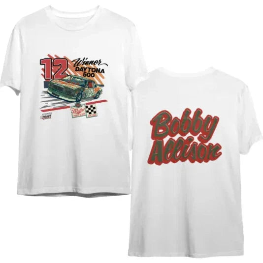 Bobby Allison Daytona 500 Winner T-Shirt M 80's Shirt Double Sided Unisex T-shirt, Sweatshirt, Hoodie, Long Sleeve Tee - T-Shirt, Sweatshirt, Hoodie