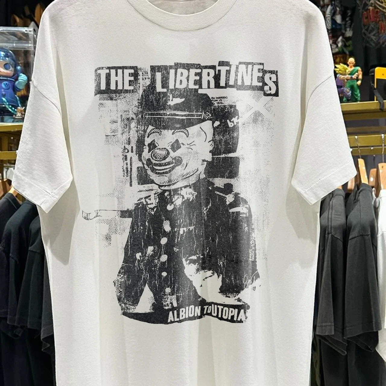 2003 Libertines 'Albion To Utopia' Classic T-Shirt White XL Unisex T-shirt, Sweatshirt, Hoodie, Long Sleeve Tee - T-Shirt, Sweatshirt, Hoodie