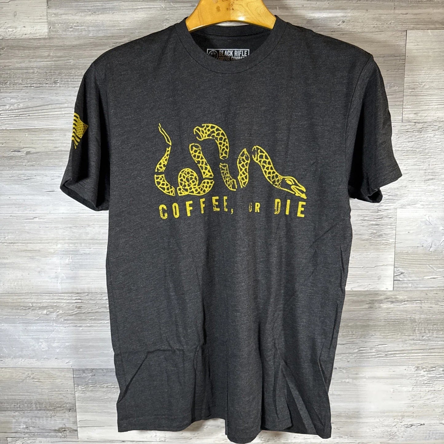Black Rifle Coffee Company Coffee or Die T-Shirt Snake Black Military Mens MED Unisex T-shirt, Sweatshirt, Hoodie, Long Sleeve Tee - T-Shirt, Sweatshirt, Hoodie