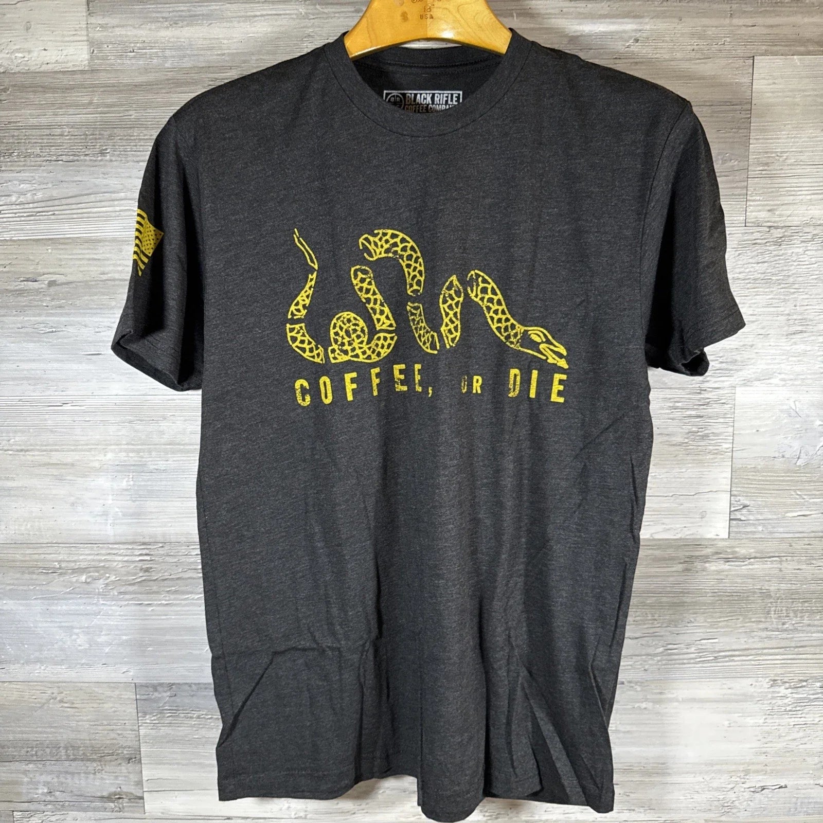 Black Rifle Coffee Company Coffee or Die T-Shirt Snake Black Military Mens MED Unisex T-shirt, Sweatshirt, Hoodie, Long Sleeve Tee - T-Shirt, Sweatshirt, Hoodie