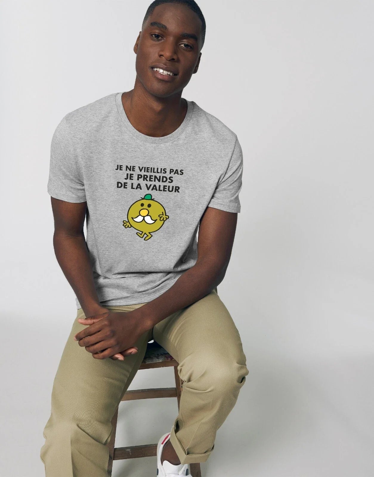 T-Shirt Man short Sleeve Gray, I Does Not Aged Not I Takes de La Unisex T-shirt, Sweatshirt, Hoodie, Long Sleeve Tee - T-Shirt, Sweatshirt, Hoodie
