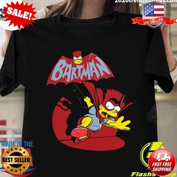 Bartman Simpson T-Shirt Funny Bart Simpson Graphic T-Shirt | S-5XL Unisex T-shirt, Sweatshirt, Hoodie, Long Sleeve Tee - T-Shirt, Sweatshirt, Hoodie