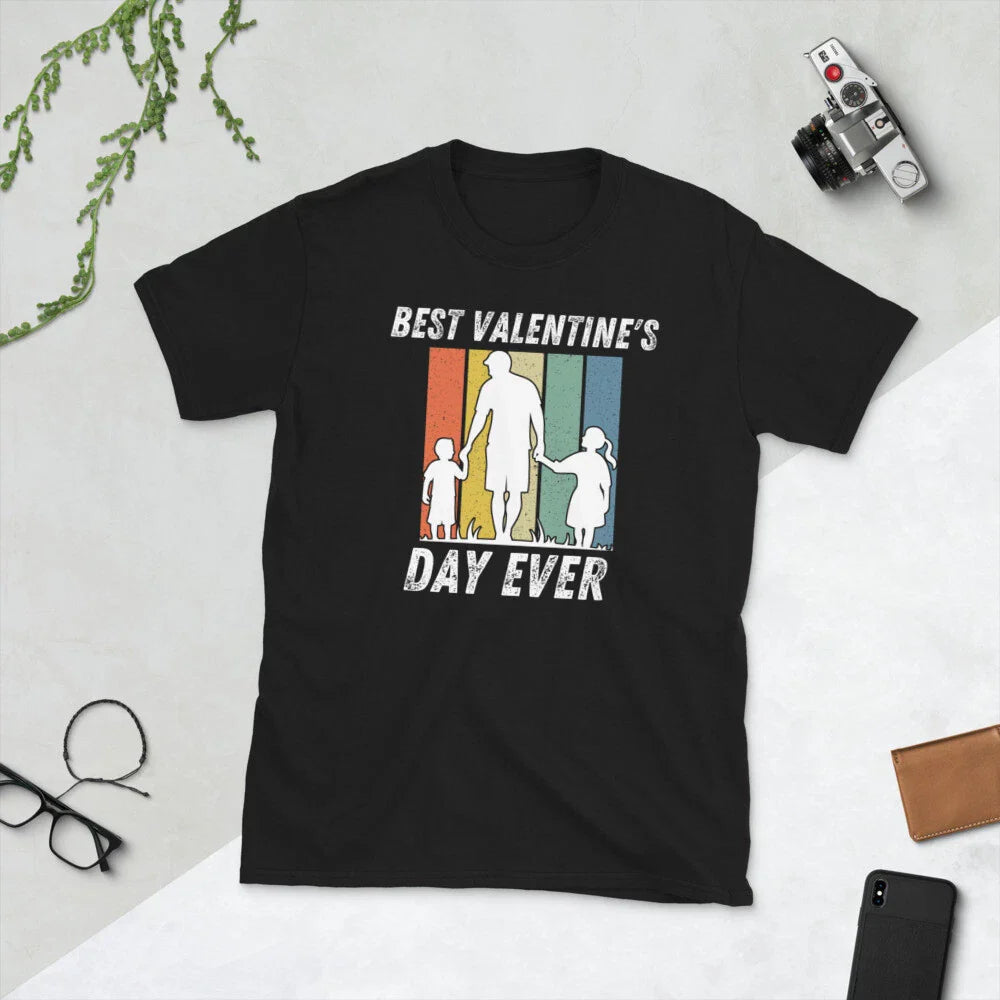 Perfect Valentine's Day, Family picture of Father and children Unisex T-shirt, Sweatshirt, Hoodie, Long Sleeve Tee - T-Shirt, Sweatshirt, Hoodie