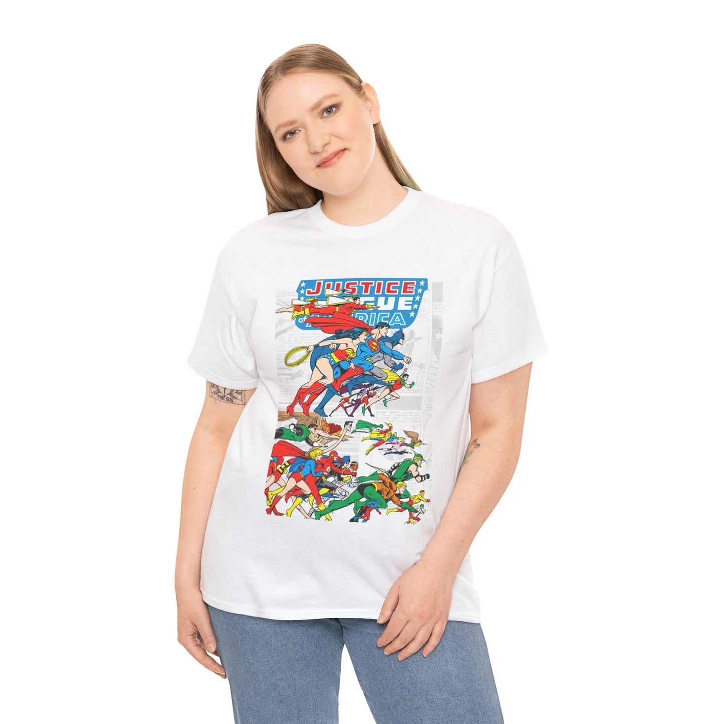 Justice League of America Retro JLA T-Shirt Unisex T-shirt, Sweatshirt, Hoodie, Long Sleeve Tee - T-Shirt, Sweatshirt, Hoodie