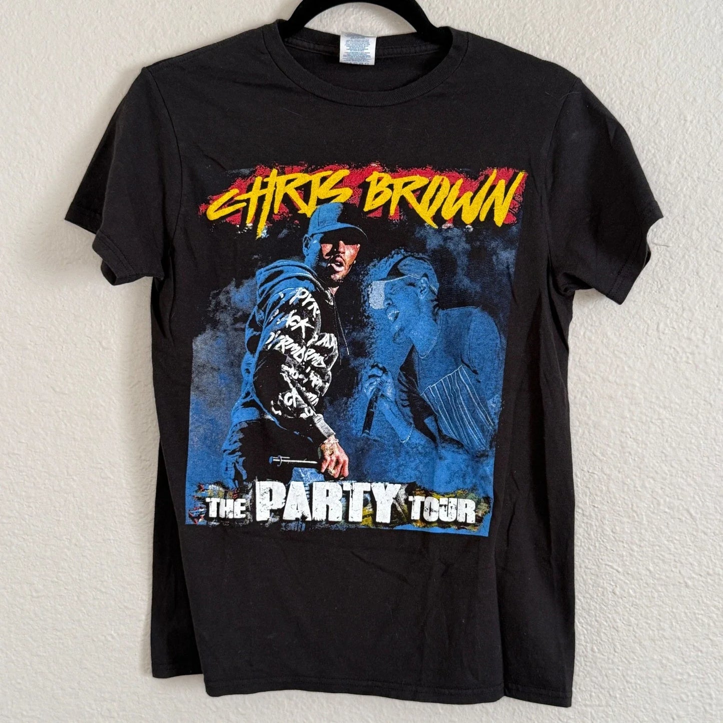 Chris Brown The Party Tour 2017 Concert Graphic T-Shirt Black Small Y2K AOP Unisex T-shirt, Sweatshirt, Hoodie, Long Sleeve Tee - T-Shirt, Sweatshirt, Hoodie