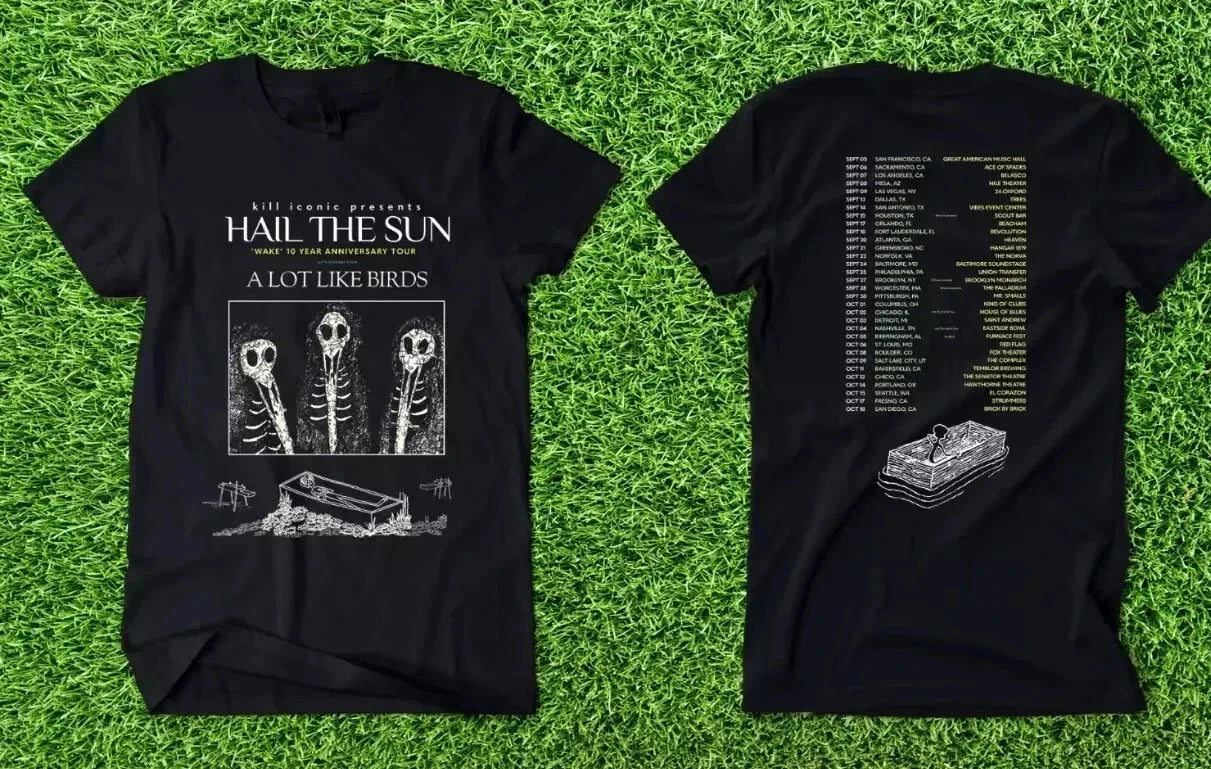 t shirt hail the sun a lot like birds kill iconic presents tour 2024 Unisex T-shirt, Sweatshirt, Hoodie, Long Sleeve Tee - T-Shirt, Sweatshirt, Hoodie
