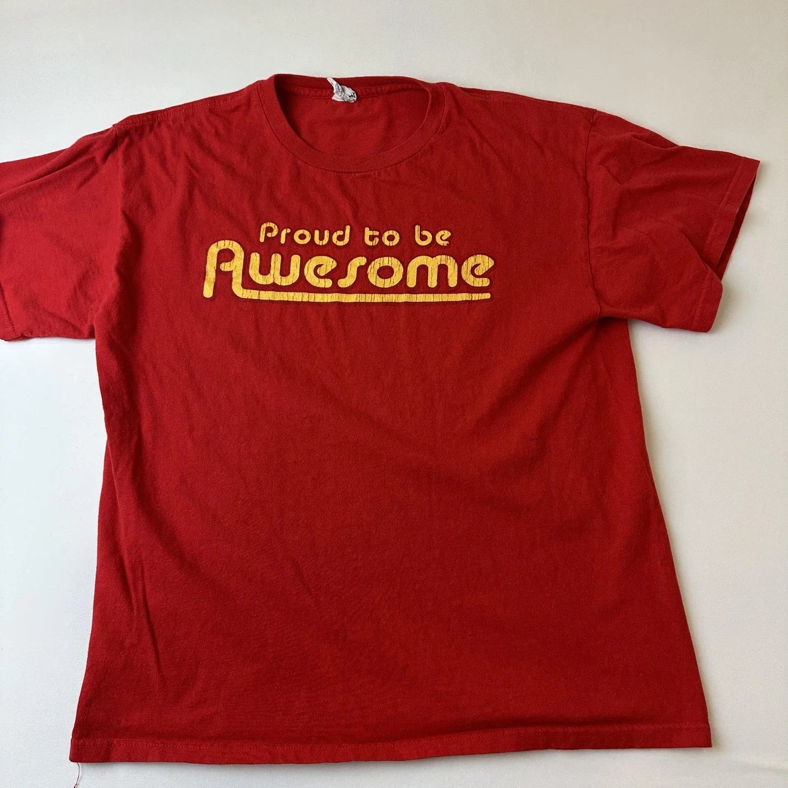Proud to be Awesome Shirt Mens Large Red Graphic Tee Funny Delta Pro Weight Unisex T-shirt, Sweatshirt, Hoodie, Long Sleeve Tee - T-Shirt, Sweatshirt, Hoodie